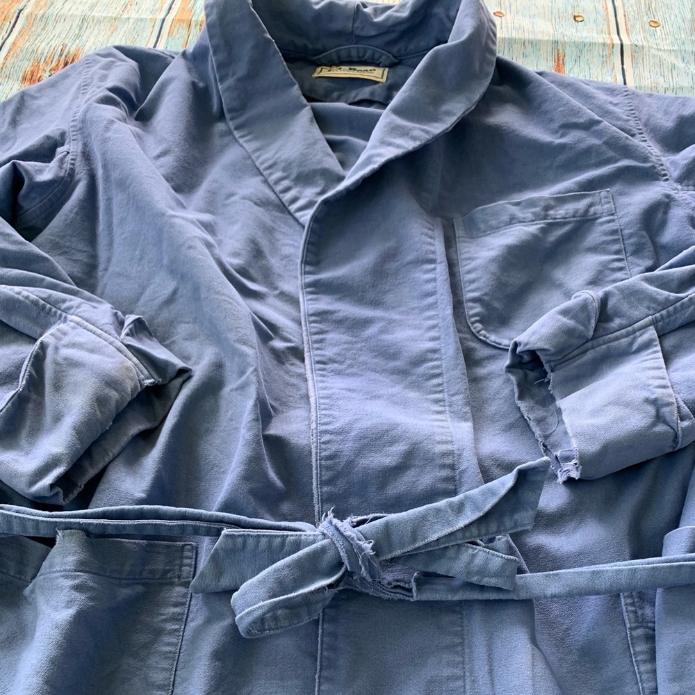 Vintage ChamoisLL BEAN Ladie's Blue Long Bath Robe